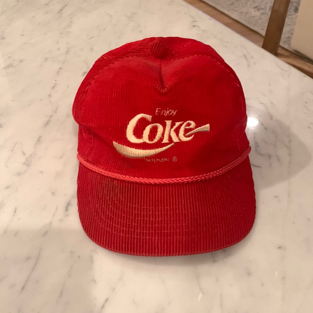 Vintage coca-cola corduroy hat